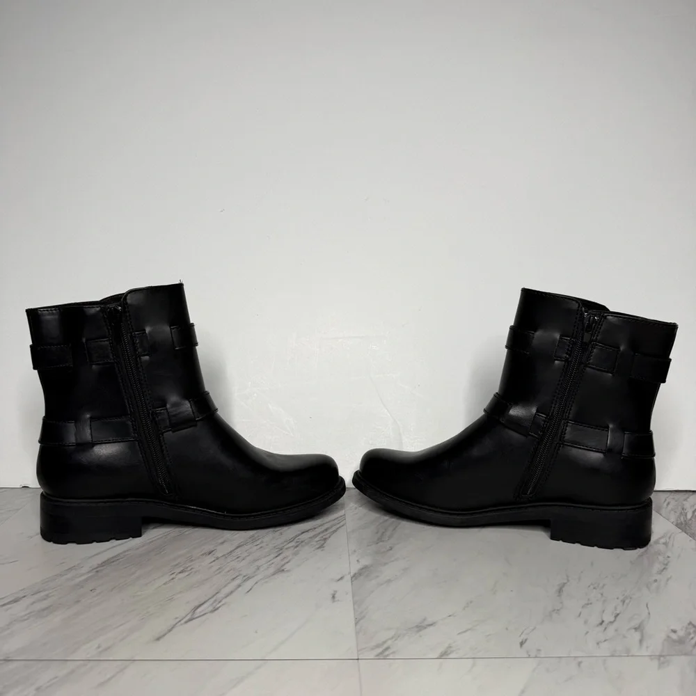 BOC Black Buckle Moto Boot 8M